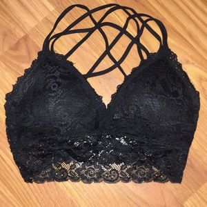 NWOT Black lace bralette